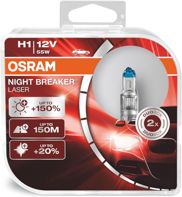 Par Lâmpada H1 Osram Night Breaker Laser 150%