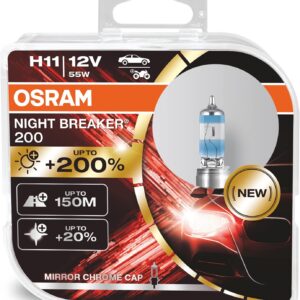Par Lâmpada H11 Osram Night Breaker 200