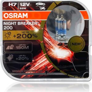 Par Lâmpada Osram H7 Night Breaker 200%
