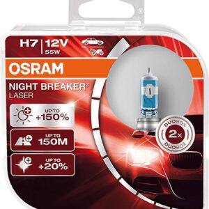 Par Lampada Osram H7 Night Breaker Laser 150%