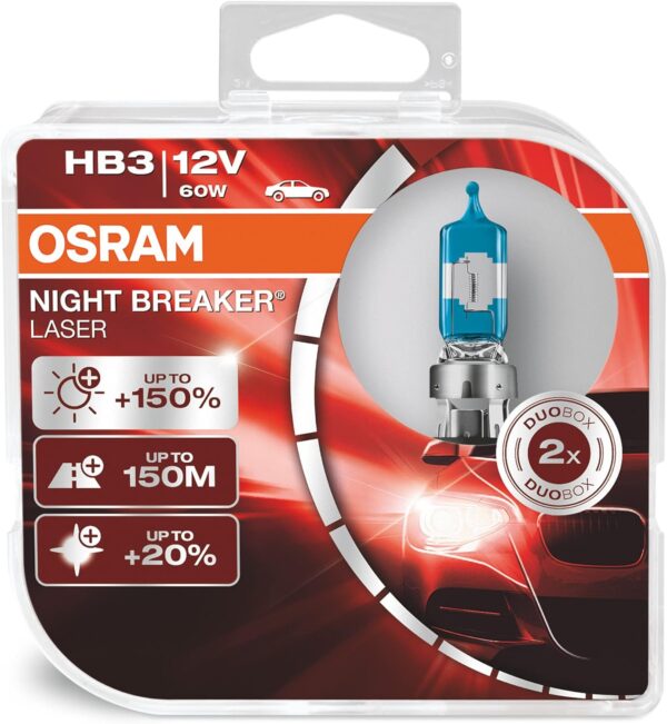 Par Lâmpada Hb3 Osram Night Breaker Laser 150%