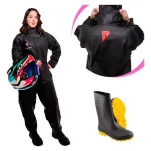 Capa De Chuva Pvc Pioneira + Bota Impermeável