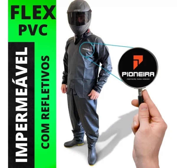 Capa De Chuva Delta Impermeável Moto Motoqueiro Motoboy Frio - Image 6