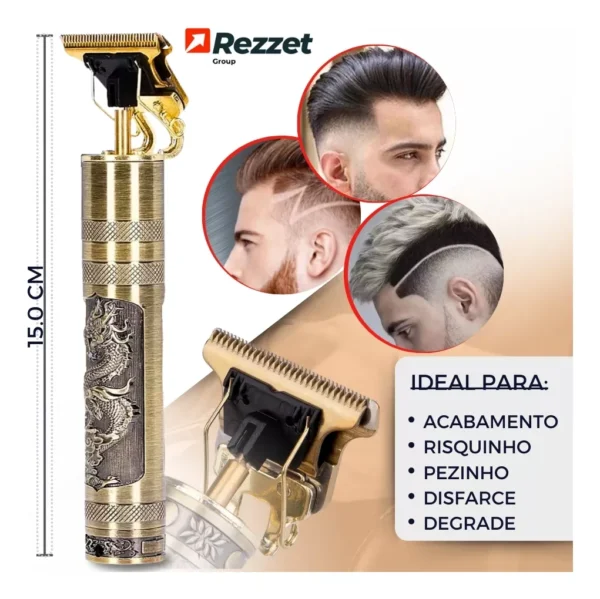 Maquina Maquininha De Cortar Cabelo Barbeador Eletrico Aparador De Pelos Acabamento Dragão Buda Profissiona - Image 7
